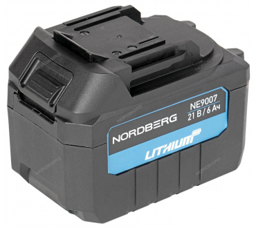 Аккумулятор, Li-ion, 21 В, 6 Ач для NE808K, NE812K NORDBERG NE9007